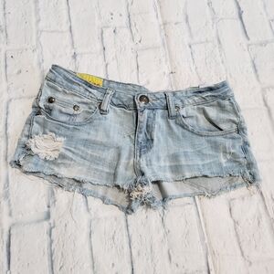 Machine distressed booty shorts size 5